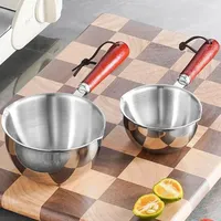 Campingtopf, topfset induktion,Edelstahlpfanne für heiße Öle, kleine Soßen, zum Kochen von Butter, Schmelztopf für Induktion, Gas oder Elektroherd, Camping, camping geschirr