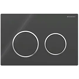 Geberit Omega20 Betätigungsplatte schwarz/glanzverchromt/schwarz (115.085.KM.1)