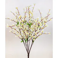 Seidenblumen Roß Forsythienbusch 65cm weiß ZF Kunstblumen künstliche Forsythie