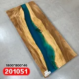 aea Moderne Tische 80 x 75 x 180 cm blau/braun