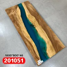 aea Moderne Tische 80 x 75 x 180 cm blau/braun
