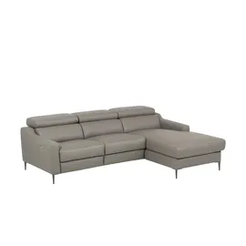 Uno Eckcouch Leder 2-Sitzer Beige