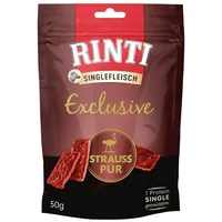 Rinti Exclusive Snack Ostrich Straußenleckerli für Hunde 50 g