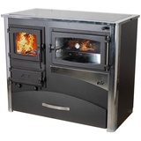 ABC-Design Kaminofen mit Backfach und Herdplatte mit Glaskeramik ABC Concept 2 Air Rechts Mehrfachbelegung Holzofen 11,6 kW Kamin Ofen Holz Werkstattofen Schwedenofen Hüttenofen Heizofen Holzofen
