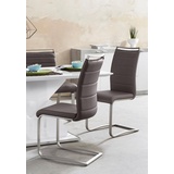 MCA Furniture Freischwinger »Pescara«, (Set), 2 St., Kunstleder, Stuhl belastbar bis 120 Kg, braun