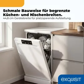 Exquisit GSP9109-451D Unterbau-Geschirrspüler (Unterbaugerät, 450 mm, Weiß)
