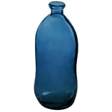 Atmosphera - Vase Dame Jeanne - recyceltes Glas - sturmblau H 51 cm - Blau