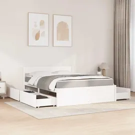 vidaXL Bett 140 x 200 cm Weiß