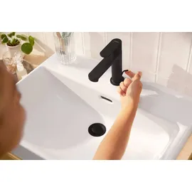 Hansgrohe Rebris 110 mit Zugstangen-Ablaufgarnitur Mattschwarz