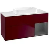 Villeroy & Boch Finion Waschtischunterschrank G711GKHB 120x60,3x50,1cm, Regal rechts Anthracite matt, Peony Matt