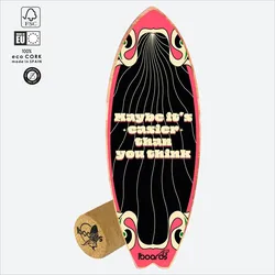 Balance Board Caos – Surf Trainer mit Korkrolle SCHWARZ No Size