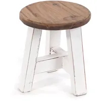 DESIGN DELIGHTS Pflanzenhocker, Weiß, Holz, 20x23x20 cm, Wohnzimmer, Hocker,