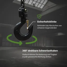 Trutzholm Kettenzug Stahl 3 m grün