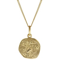 trendor 15022-11 Kinder-Halskette mit Sternzeichen Skorpion 333/8K Gold, 42 cm