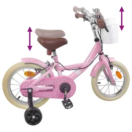 vidaXL Kinderfahrrad 14 Zoll RH 0 cm Hellrosa/Rosa