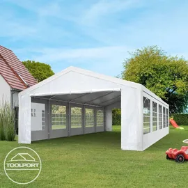 TOOLPORT Partyzelt PE 5 x 10 m inkl. Seitenteile weiß