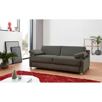 Schlafsofa BALI "Viola" Sofas Gr. 160cm x 200cm, Kaltschaummatratze, Basic: Gitterrostunterfederung mit Kaltschaummatratze, grau mit Seitenkissen