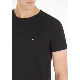 Tommy Hilfiger Core Stretch Slim Fit C Kurzarm-T-Shirt Black XL