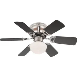 GLOBO Ugo 76 cm Deckenventilator nickel matt/buche/graphit mit Licht