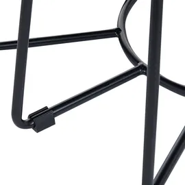 Beliani Couchtisch rund Schwarz Marmor 80 x 40 cm
