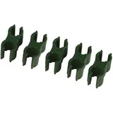 WINDHAGER Stabverbinder-Clip 360°, Multifunktionsclip, Pflanzstabbefestigung, Stabverbindung für Pflanzen, Clip für Pflanzen Sicherung, 16mm, 5 Stück, grün
