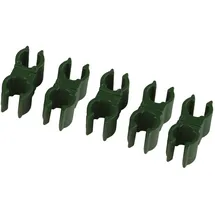 WINDHAGER Stabverbinder-Clip 360°, Multifunktionsclip, Pflanzstabbefestigung, Stabverbindung für Pflanzen, Clip für Pflanzen Sicherung, 16mm, 5 Stück, grün
