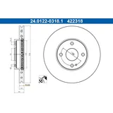 ATE Bremsscheibe ATE 24.0122-0318.1