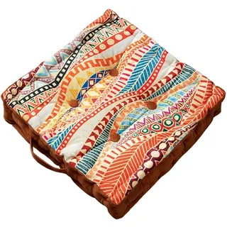 ILiemao Sitzkissen Garten bunt, sesselauflage Outdoor, sitzerhöhung Stuhl, stuhlkissen 40x40, bodenkissen Boho, sitzkissen Sessel senioren für stuhlerhöhung Erwachsene Auto gartenstuhl(A)