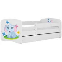 Raumhirsch furniture Kinderbett, Weiß, Holzwerkstoff, Holzwerkstoff, 1 Schubladen, 80x160