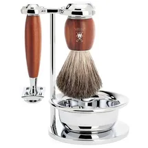 MÜHLE Rasierpinsel Vivo + Schale + Rasierhobel + Ständer Rasierset