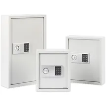karat commercial Schlüsseltresor mit Elektronikschloss 43 x 13 x 66,5 cm Weiß