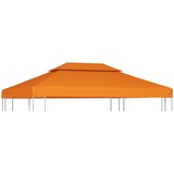 Mengtu Pavillon Ersatzdach Pavillondach Dachplane UV-Schutz und Wasserdicht Ersatzbezug Dach mit Kaminabzug Pavillonabdeckung Ersatzdach Dachplane für Pavillon 310 g/m2 Orange 3x4 m