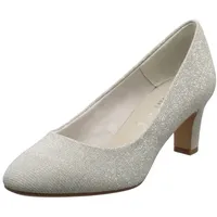 TAMARIS Damen Pumps Textil Blockabsatz Vegan; SILVER GLAM, EU