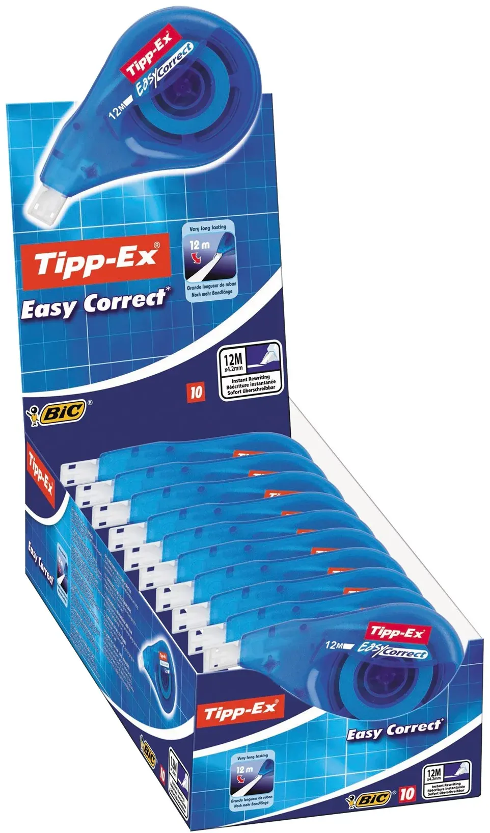 BIC Tipp-Ex Easy Correct - Korrekturrolle - 4.2 mm x 12 m - halbdurchsichtig - P