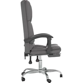 vidaXL Bürostuhl mit Massagefunktion Kunstleder Grau