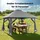 Costway Faltpavillon 4 x 4 m inkl. 4 Seitenteile Grau