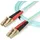Startech 450FBLCLC1 OM4 Duplex Multimode Glasfaserkabel, 1 m Türkis