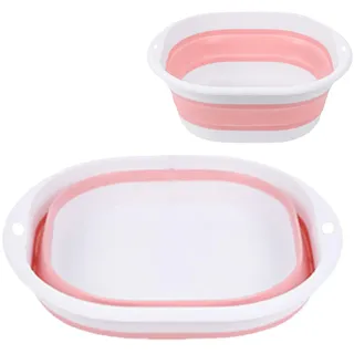 Tragbares Pool Fußbadewanne Faltbar Rosa - 36,5 * 33,5 cm Schüssel Für Fußbäder Faltbar,Fußbäder Pool,Fusswanne Fussbad,Pool Fussbecken Wanne Für Fußbad,Für Oberirdische Schwimmbäder Zubehör