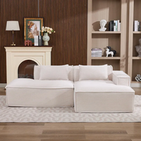 Wishdor Ecksofa, Beige, Textil, 3-Sitzer, L-Form, 235x129 cm, Wohnzimmer, Sofas & Couches, Wohnlandschaften, Ecksofas