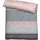 biberna Bettgarnitur Quermuster Grau/Silber 135 x 200 cm + 80 x 80 cm
