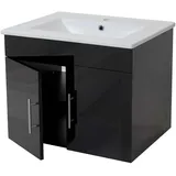 MCW Waschbecken mit unterschrank D16 60cm Schwarz