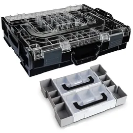 BS SYSTEMS GMBH & CO Sortimo Systemkoffer L-Boxx 102 schwarz mit transparentem Deckel + Inset Mini L-Boxx