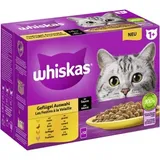 Whiskas 1+ Adult Frischebeutel x 85 g - Geflügelauswahl in Sauce