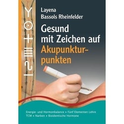 Gesund mit Zeichen auf Akupunkturpunkten