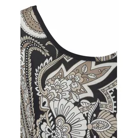 LASCANA Longshirt LASCANA, Damen, Gr. 32/34, bunt (bedruckt), Jersey, Obermaterial: 100% Viskose, figurumspielend hüftbedeckend, Rundhals, Shirts Longshirt, mit Cut-outs an den Schultern, Alloverprint, Shirtkleid, schulterfrei, Topseller