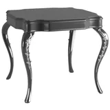 Casa Padrino Beistelltisch Luxus Barock Beistelltisch Schwarz / Silber 63 x 63 x H. 62 cm - Edler Tisch im Barockstil - Barock Möbel