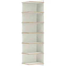 Tojo - mehrfach Regal, sechsfach Anbaumodul, weiß