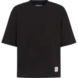 EA7 Unisex. 7X000036_AF13243 Entspanntes schwarzes T-Shirt (XXS), Lässig, Baumwolle, Kurzarm