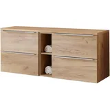 Lomadox Waschtischunterschrank 4 Auszüge 141 x 60 x 46 cm Braun