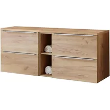 Lomadox Waschtischunterschrank 4 Auszüge 141 x 60 x 46 cm Braun
